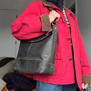 Born Black Leather Shoulder Bag